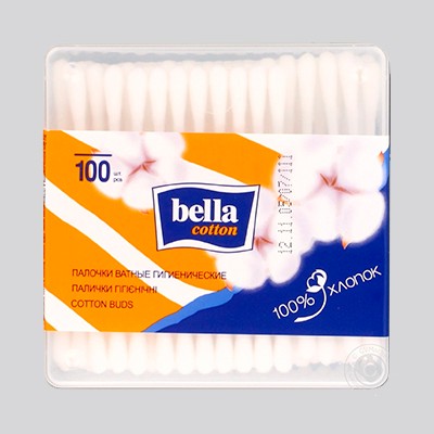 Белла cotton Ватные палочки пластик №100 Белла cotton Ватные палочки пластик №100