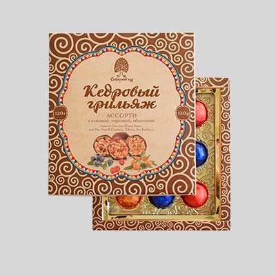 Кедровый грильяж ассорти Сибирский кедр в шок.глазури 120г Кедровый грильяж ассорти Сибирский кедр в шок.глазури 120г