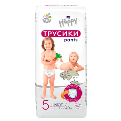 Белла беби хэппи Подгузники-трусики юниор 11-18кг №40