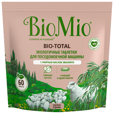 Biomio/Биомио Таблетки д/посудомоечной машины экологичные эвкалипт. bio-total №60