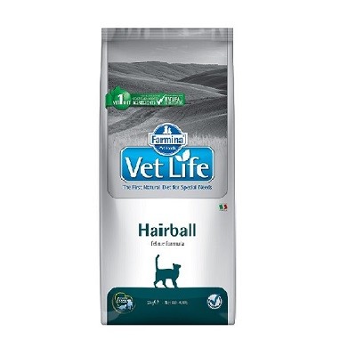 Фармина Vet Life Hairball Корм сухой для кошек диета выведение комочков шерсти 400г