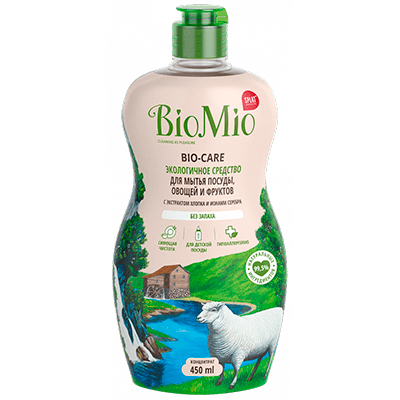 Biomio/Биомио Средство д/мытья посуды, овощей, фруктов без запаха bio-care 450мл