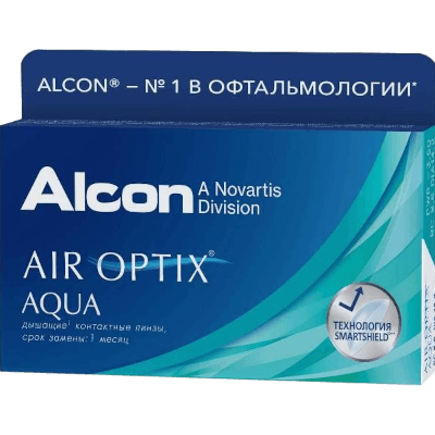 Линзы контактные Air optix aqua (d-14,2) bc 8,6 -1,25 №3