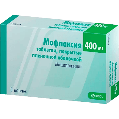 Мофлаксия таб. п.п.о. 400мг №5