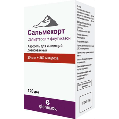 Сальмекорт аэроз. д/ингал. доз. 25мкг+250мкг/доза 120доз №1