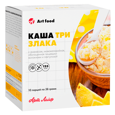 Каша Арт лайф 3 злака+ананас пакет №10 Каша Арт лайф 3 злака+ананас пакет №10