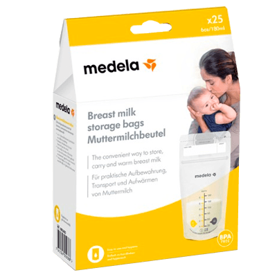 Медела Пакеты для хранения грудного молока одноразовые полимерные 180мл №25