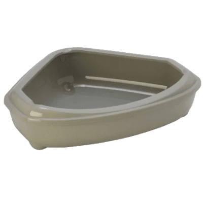 Модерна Туалет-лоток для кошек corner tray угловой серый 55х45х13см Модерна Туалет-лоток для кошек corner tray угловой серый 55х45х13см