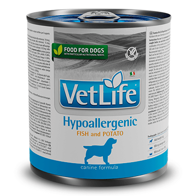 Фармина Vet Life Hypoallergenic Корм влажный для собак при аллергии рыба/картошка консервы 300г