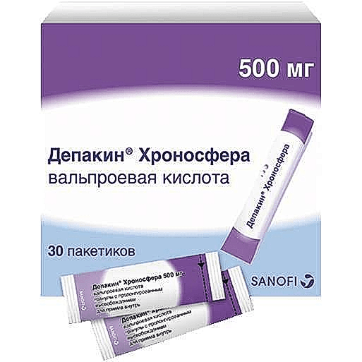 Депакин Хроносфера гран. д/приема внутрь пролонг 500мг №30