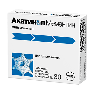 Акатинол Мемантин табл. п.п.о. 10мг №30