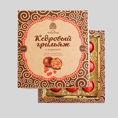 Кедровый грильяж Сибирский кедр с клюквой в шокол. глазури 120г Кедровый грильяж Сибирский кедр с клюквой в шокол. глазури 120г