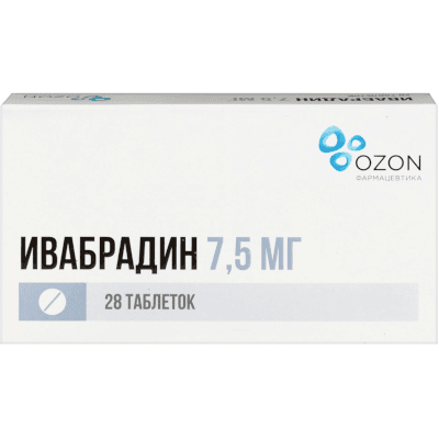 Ивабрадин табл. п.п.о. 7,5мг №28
