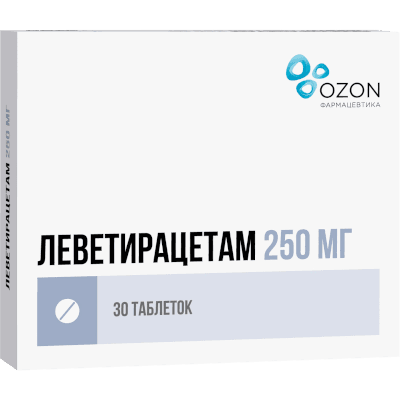 Леветирацетам табл. п.п.о. 250мг №30