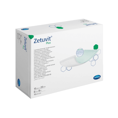 Повязка сорбционная Цетувит плюс/Zetuvit plus стерильная 15х20 №10