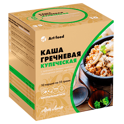 Каша Арт лайф купеческая с телятиной и белыми грибами пакет №10 Каша Арт лайф купеческая с телятиной и белыми грибами пакет №10