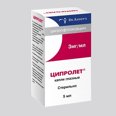 Ципролет капли глазн. 3мг/мл 5мл №1