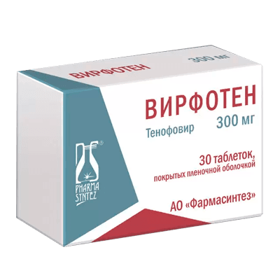 Вирфотен таб. п.п.о. 300мг №30 (яч. уп.)