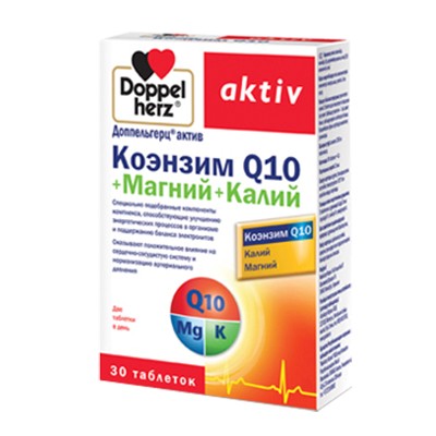 Доппельгерц актив Коэнзим Q10+магний+калий табл. №30