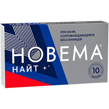 Новема найт табл. п.п.о. 25мг+220мг №10