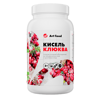 Кисель Арт лайф клюква с ягодами 500г Кисель Арт лайф клюква с ягодами 500г