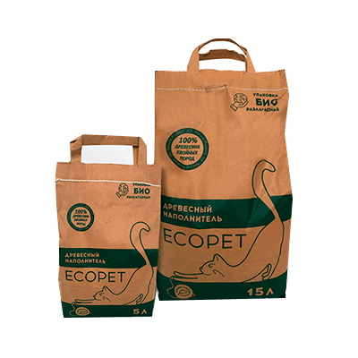 Экопет/Ecopet Наполнитель древесный 15л