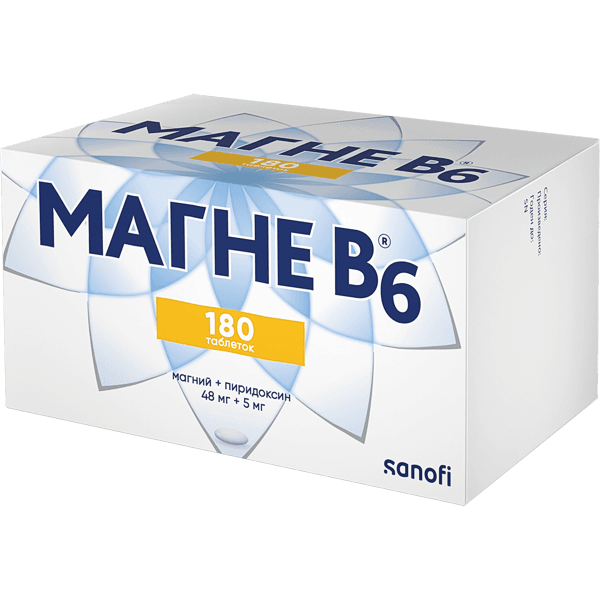 Магне B6 табл. п.о. №180