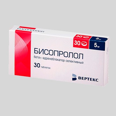 Бисопролол-Вертекс табл. п.п.о. 5мг №30