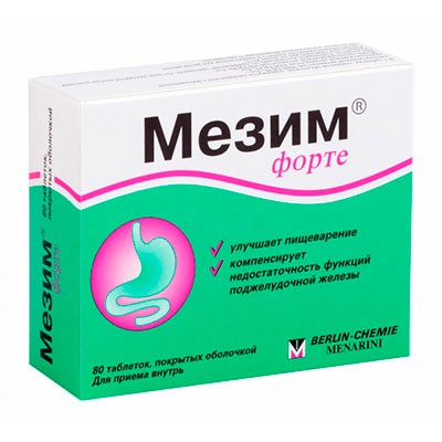 Мезим форте таб. п.о 4,2мг+3,5мг+0,25мг №80