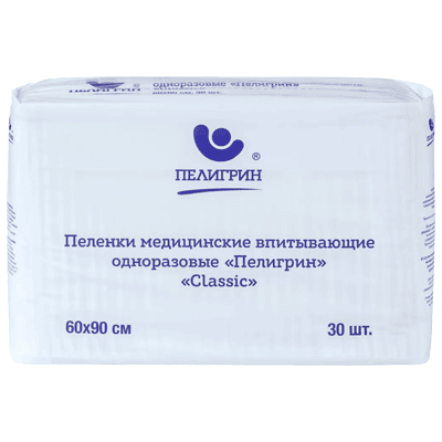 Пеленки впитывающие Пелигрин классик 60х90см №30 Пеленки впитывающие Пелигрин классик 60х90см №30