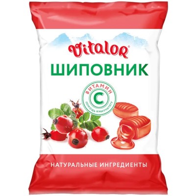 Леденцы на основе трав с витамином С со вкусом шиповника 60 №1