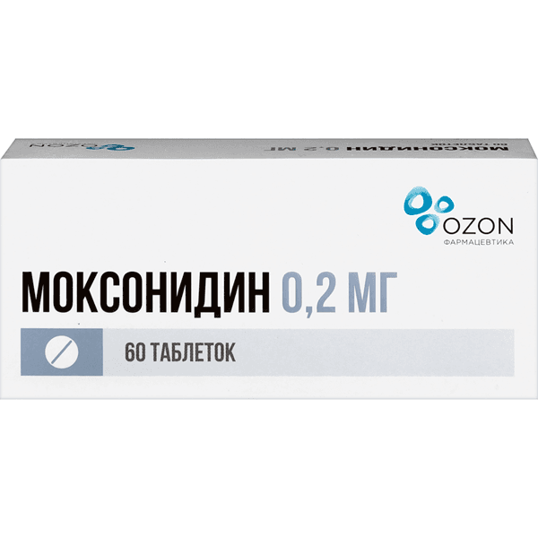 Моксонидин табл. п.п.о. 0,2мг №60