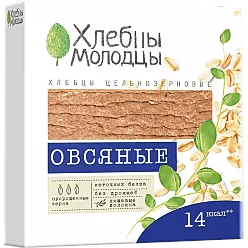 Хлебцы овсяные хлебец-молодец с пророщенной пшеницей 100г