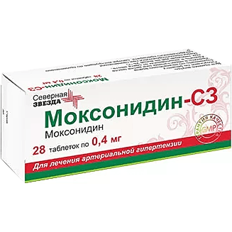 Моксонидин-СЗ табл. п.п.о. 0,4мг №28