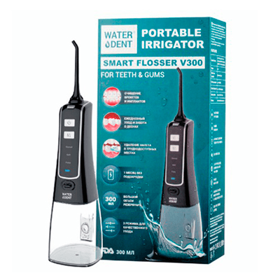 Ирригатор полости рта Ватердент/waterdent smart flosser v300 +жидкость д/ирригатора антибактер комплекс 100мл Ирригатор полости рта Ватердент/waterdent smart flosser v300 +жидкость д/ирригатора антибактер комплекс 100мл