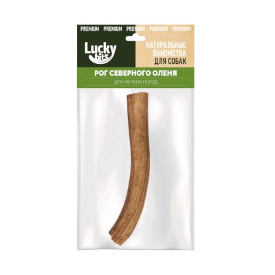 Lucky bits/Лаки Битс Лакомство для собак мелких пород рог оленя S 50-90г