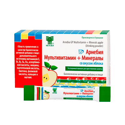 Арнебия Мультивитамин+Минералы пор. со вкусом яблока 5г №10