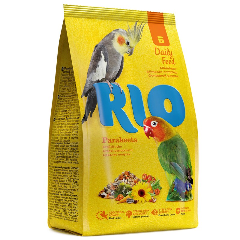 Рио Корм для попугаев средних 1кг
