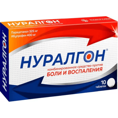 Нуралгон Фармасинтез табл. п.п.о. 400мг+325мг №10