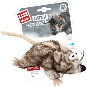 Гигви Catch&Scratch Игрушка для кошек мышка с кошачьей мятой 8см