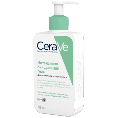 Цераве/cerave гель очищающий schiuma detergente д/нормальной и жирной кожи 236мл (mb098200)
