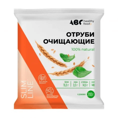 Отруби сибирские АВС хэлси фуд/ABC healthy food очищающие 200г