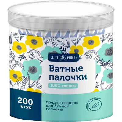 ComForte Ватные палочки стакан №200 ComForte Ватные палочки стакан №200