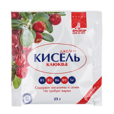 Джели+ Кисель клюква 25г