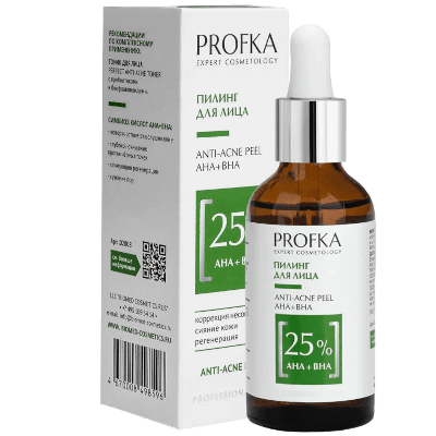 Profka Пилинг д/лица anti-acne peel AHA+BHA ph 3.0 50мл