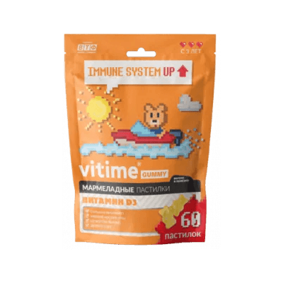 Витайм/Vitime gummy Мармеладные жев.пастилки витамин Д3 2,5г №60