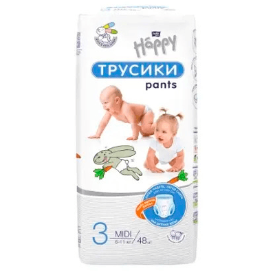 Белла беби хэппи Подгузники-трусики миди (6-11кг) №48