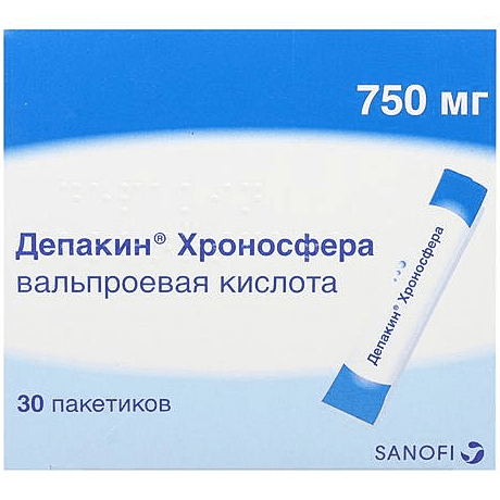 Депакин Хроносфера гран. д/приема внутрь пролонг 750мг №30