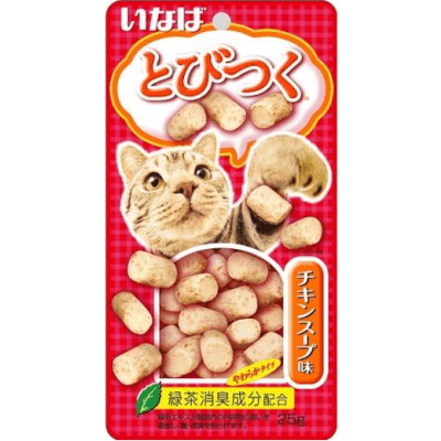 Инаба/Inaba Tobitsuku Лакомство для кошек снеки со вкусом куринного бульона 25г