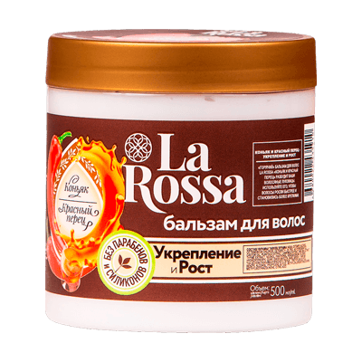 La Rossa/Ла Росса Бальзам для волос коньяк/красный перец 500мл